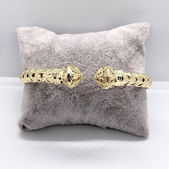 Embrace the Luxe Life with Our Gold Filled Open Cuff Bracelet, Gold Filled Brace - Picture 2 of 6